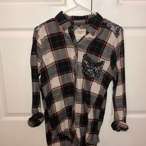 Abercrombie & Fitch sequin flannel